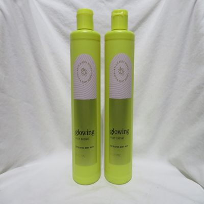 2 GLOWING With Fruit Enzymes Exfoliating bath Body Wash Set 2 11.3oz