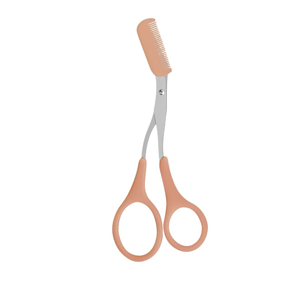 Eyebrow Scissors For Women, Eyebrow Trimmer For Men, Brow Trimmer With Comb Trimming Kits, Nonslip Eye Brow Trimmer, Scissors Makeup Tool Salon Grooming