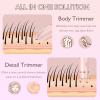 Bikini Trimmer for Women, 2-in-1 Dual Head Electric Razors for Women Pubic Hair, Waterproof Wet/Dry Use Body Hair Trimmer and Face Shaver, Rechargeable Hair Removal for Bikini Legs Arm Sensitive Skin view 2