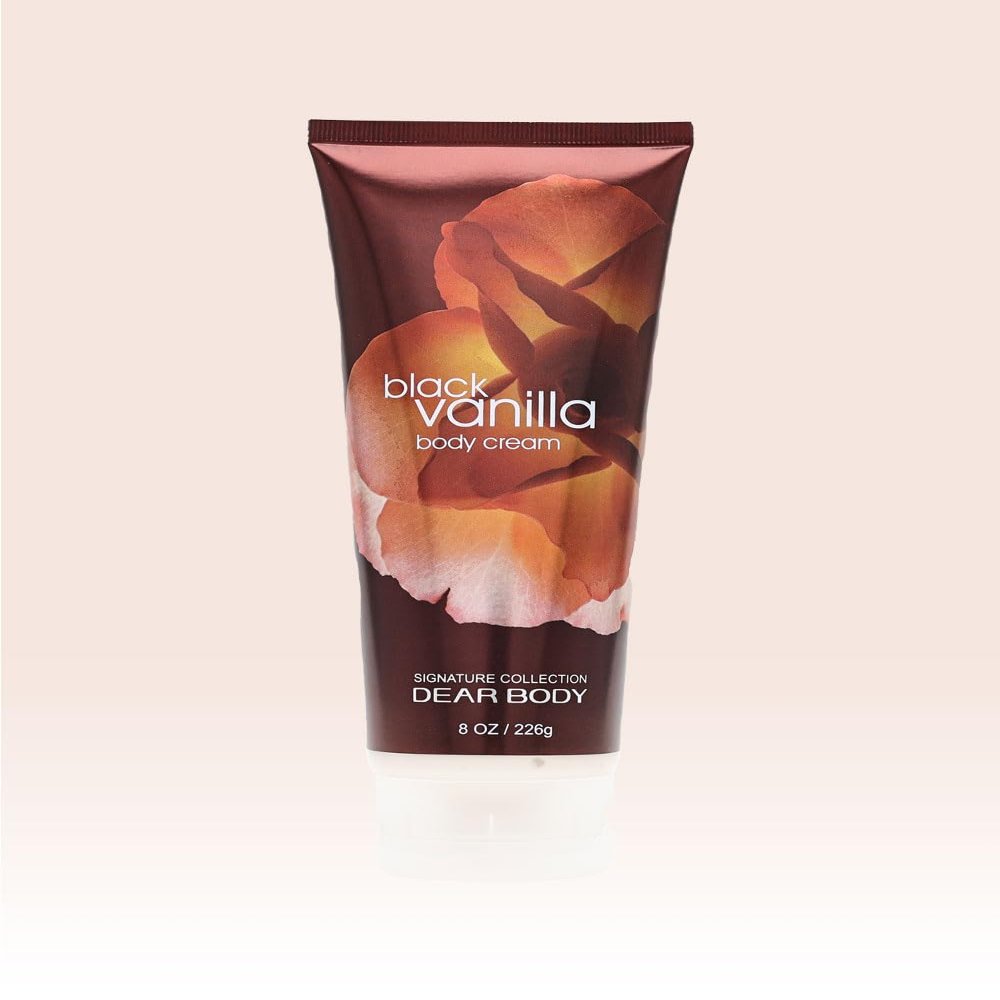 Body Butter Mousse for Women 8 oz / 226 g  Hydrating & Nourishing Whipped Body Cream  Non-Greasy Daily Body Glaze & Skin Moisturizer with Almond, Plum, Jasmine & Vanilla (Black Vanilla)