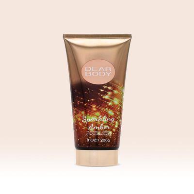 Body Butter Mousse for Women 8 oz / 226 g Refreshing & Fast-Absorbing Whipped Body Cream Lightweight Daily Moisturizer with Violet, Sandalwood & Floral Notes (Sparkling Amber)