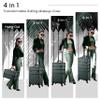 4-in-1 Professional Makeup Train Case with Lock & Wheels  Large Rolling Cosmetic Trolley Organizer for Salon, Nail, Beauty (Dark Green) view 4