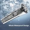Electric Razor for Men with an Extra Head,Waterproof Electric Shaver, Rechargeable Cordless Shavers,USB-C Fast Charging,LED Display,Wet/Dry view 3