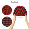 Red Black Harlequin Print Satin Silk Bonnet for Sleeping Women, Adjustable Double Layer Satin Hair Bonnet Night Sleep Cap for Curly Hair view 2