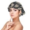 Vintage Pattern Blue Print Satin Silk Bonnet for Sleeping Women, Adjustable Double Layer Satin Hair Bonnet Night Sleep Cap for Curly Hair view 1