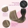 PINKPEARL Clip in Hair Extensions Real Human Hair #1B/4/27 Balayage Natural Black to Chocolate Brown and Caramel Blonde Clip in Hair 7pcs 120g 14inch Human Hair Extensios Clip ins(#1B/4/27-14) view 4