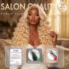 613 Blonde Deep Wave Wig Human Hair 38 Inch 13x6 HD Lace Front Wig 200% Density Premium Quality 100% Human Hair Glueless Wig Pre Plucked Natural Hairline with Baby Hair Long Deep Wave Wig for Women view 2