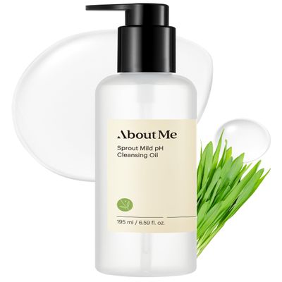 About Me Sprout Mild pH Cleansing Oil  Korean Single Step Oil Cleanser for Sensitive Skin  Daily PHA Gentle Exfoliation with Wheat & Broccoli Sprout  Korean Skin Care  6.59oz, 195ml