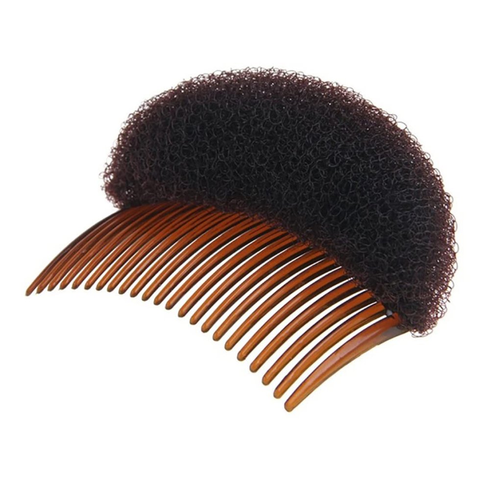 1PC Volume Hair Styling Clip Bun Maker Hair Insert Tool Multifunctional Accessories With Comb For Instantly Hairstyle(Brown)