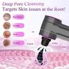 Blackhead Remover,5 Suction Heads, 3 Adjustable Levels Red view 2