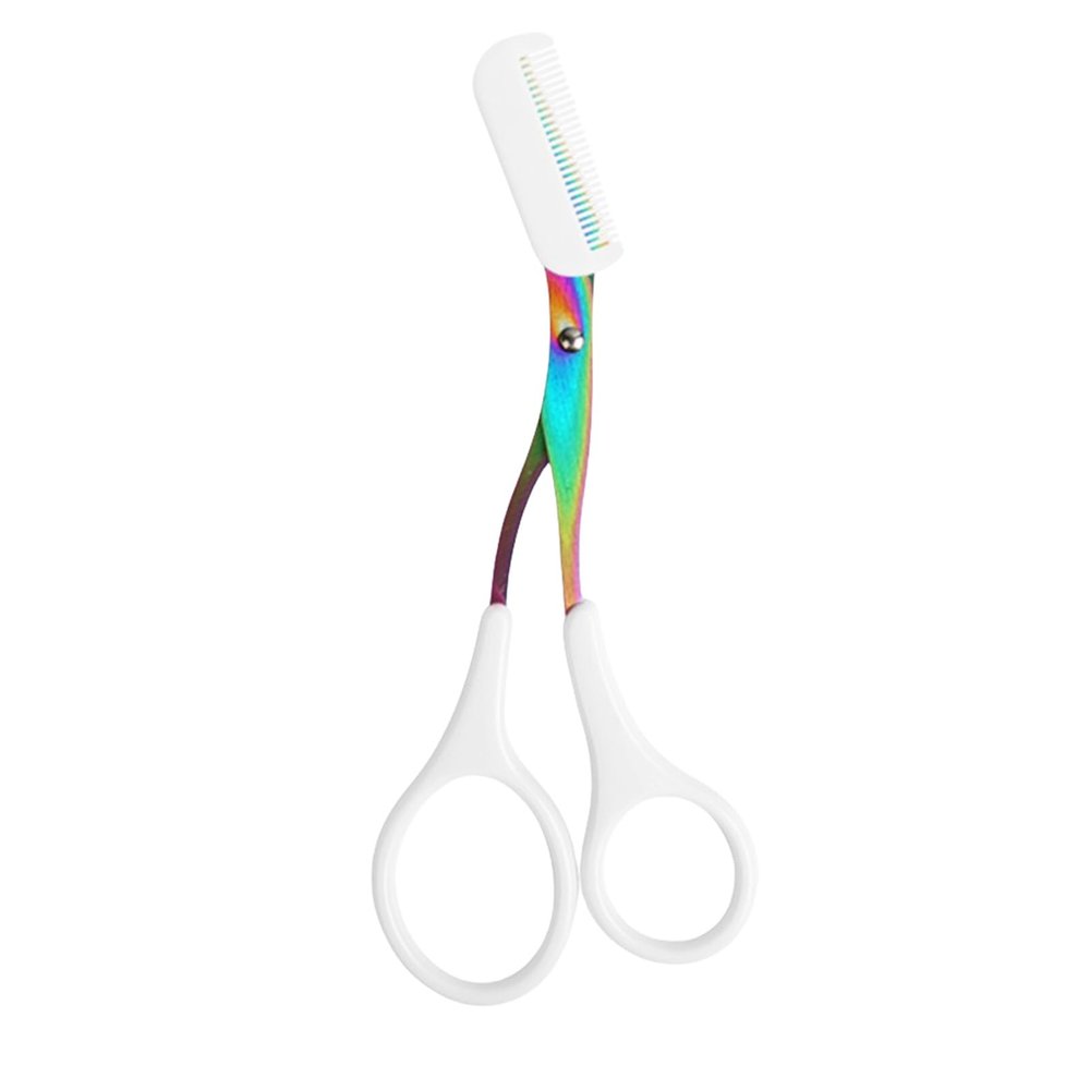 Eyebrow Scissors For Women, Eyebrow Trimmer For Men, Brow Trimmer With Comb Trimming Kits, Nonslip Eye Brow Trimmer, Scissors Makeup Tool Salon Grooming