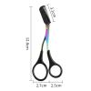 Eyebrow Scissors For Women, Eyebrow Trimmer For Men, Brow Trimmer With Comb Trimming Kits, Nonslip Eye Brow Trimmer, Scissors Makeup Tool Salon Grooming view 4