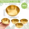 Teenyyou 18 Pcs 3.23 in Face Mask Mixing Bowl, Stainless Steel, Gold view 2