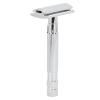 Ymiko Safety Double Vintage Style Smooth Accurate Shaving No Irritation Durable Nonslip Ergonomic Design Premium Zinc Alloy Men Shaving (Silver) view 1