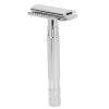 Ymiko Safety Double Vintage Style Smooth Accurate Shaving No Irritation Durable Nonslip Ergonomic Design Premium Zinc Alloy Men Shaving (Silver) view 3