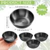 Teenyyou 12 Pcs 3.23 in Face Mask Mixing Bowl, Stainless Steel, Black view 2