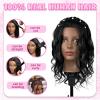 18'' Firstwon Mannequin Head Human Hair with 100% Real Hair Cosmetology Manikin Doll Head for Hair Styling Mannequin Head for Braiding with Table Clamp Stand and Tools(18Inch-Tripod) view 2