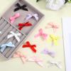 100PCS Mini Hair Bows Clips, Small Pink Blue Gingham Silk Satin Hair Bows, Satin Ribbon Bowknots Hairpins Non-slip Metal Hair Accessories for Women Girls view 4
