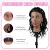 16 Firstwon Mannequin Head Human Hair with 100% Real Hair Cosmetology Manikin Doll Head for Hair Styling Mannequin Head for Braiding with Table Clamp Stand and Tools(#1B 16Inch) view 2