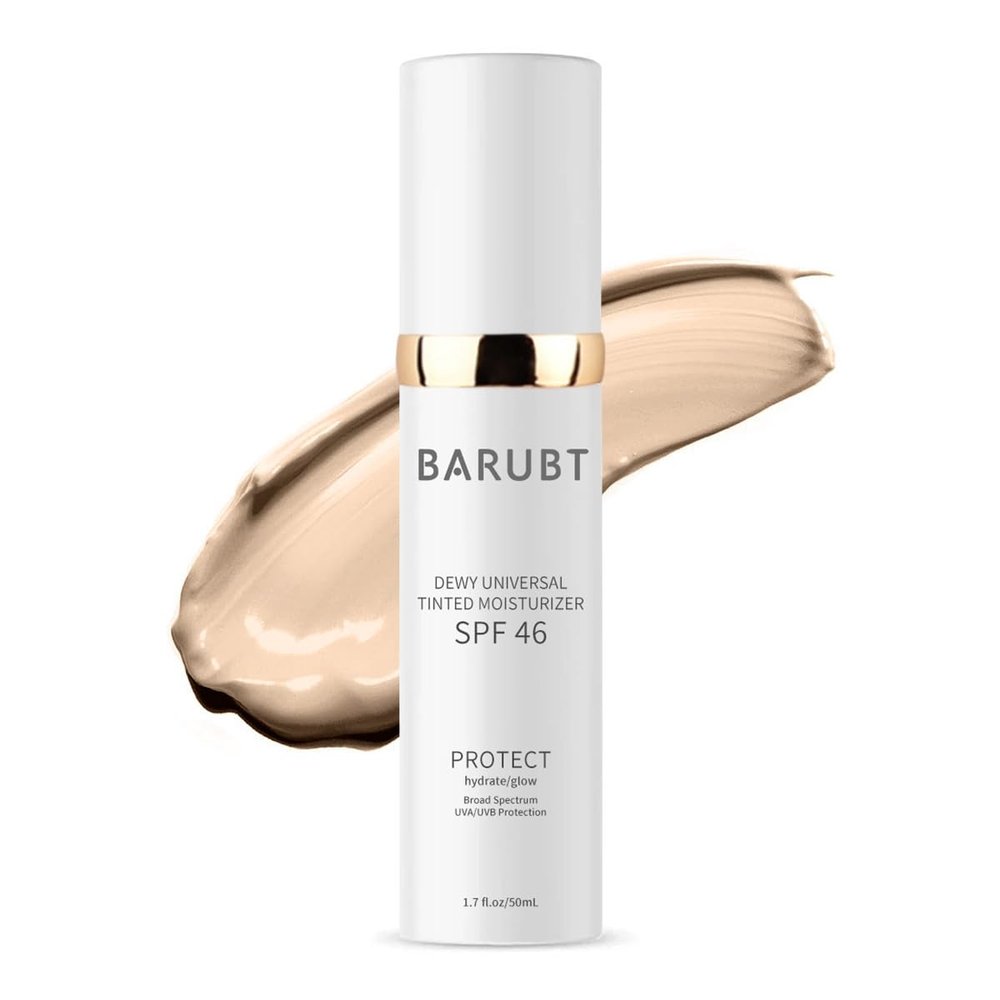 Tinted Facial Moisturizer with SPF 46, Face Sunscreen & Moisturizer Hydrating Skin Care, Vegan Squalane