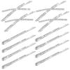 12 Pieces Rhinestone Bobby Pins for Women, Decorative Silver Hair Clips Crystal Shiny X Shaped Barrettes Metal Diamond Bling Hair Accessories for Women Girls Wedding Prom Party view 1