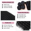 Human Hair Bundles with Closure (18 20 22+16 Closure) Deep Wave Bundles with Closure 100% Unprocessed Brazilian Virgin Curly Closure with Bundles Human Hair Weave with 4x4 Lace Closure Natural Color view 4