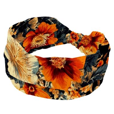 1 Pack Headbands for Women Non Slip Elastic Sports Hair Bands for Women, Soft Cloth Headband for Workout Yoga Fashion Hair Accessories,Bohemian Floral-86