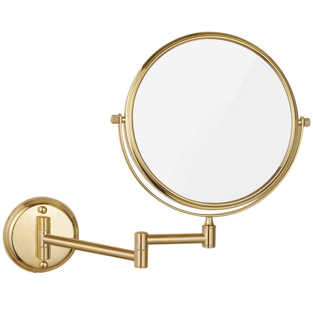 EHGLGFTK Wall Mounted Makeup Mirrors Magnifying Extend Sturdy Adjustable Cosmetic Mirror Bathroom Shaving Vanity Mirror(10x,8inch)