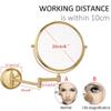 EHGLGFTK Wall Mounted Makeup Mirrors Magnifying Extend Sturdy Adjustable Cosmetic Mirror Bathroom Shaving Vanity Mirror(10x,8inch) view 2