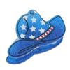 Dallas Distributing Acrylic Cowboy Hat Claw Clip  Blue Western Hair Accessory in Americana Style, 1 Piece view 1
