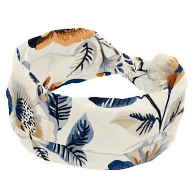 1 Pack Bohemian Floral-84 Elastic Soft Fabric Non-Slip Women's Fashion Headbands - Soft, Wide, and Stylish for All Occasions