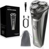 DOAO Electric Razor for Men, 100% Waterproof, Gentle on Sensitive Skin, Wet & Dry Rotary Electric Shavers for Men, Pop-up Beard Trimmer, 120 Min Shaving, 1.5H Fast Charge, Ergonomic Men's Shaver view 1
