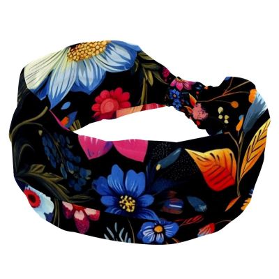 1 Pack Headbands for Women Non Slip Elastic Sports Hair Bands for Women, Soft Cloth Headband for Workout Yoga Fashion Hair Accessories,Boho Floral-47