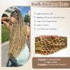 Boho Braids Human Hair Knotless Ombre Blonde Human Braiding Hair 14 Inch 27/613 Ombre Water Wave Bulk Human Hair for Braiding Wet and Wavy No Weft 100g 2 Bundles Curly Human Hair Extensions view 4