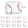 16PCS Baseball Cosmetic Bag - Waterproof Baseball Clear PVC Travel Bag,Baseball Gift Accessories Bags Goodie Snack Makeup Bag,Toiletry Zipper Pouch Organizer,Baseball Team Gifts for Girls Team Player view 1