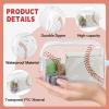 16PCS Baseball Cosmetic Bag - Waterproof Baseball Clear PVC Travel Bag,Baseball Gift Accessories Bags Goodie Snack Makeup Bag,Toiletry Zipper Pouch Organizer,Baseball Team Gifts for Girls Team Player view 2