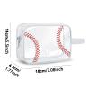 16PCS Baseball Cosmetic Bag - Waterproof Baseball Clear PVC Travel Bag,Baseball Gift Accessories Bags Goodie Snack Makeup Bag,Toiletry Zipper Pouch Organizer,Baseball Team Gifts for Girls Team Player view 3
