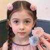 13PCS Mixed Floral Hair Clip Set - 3 Camellia Claws (Pink/Blue/White), 2 Pink-Green Tulle Clips, 6 Flower Barrettes (Heart/Star), 2 Pearl Mesh Clips, Claw Clip Accessories For women/girls view 2
