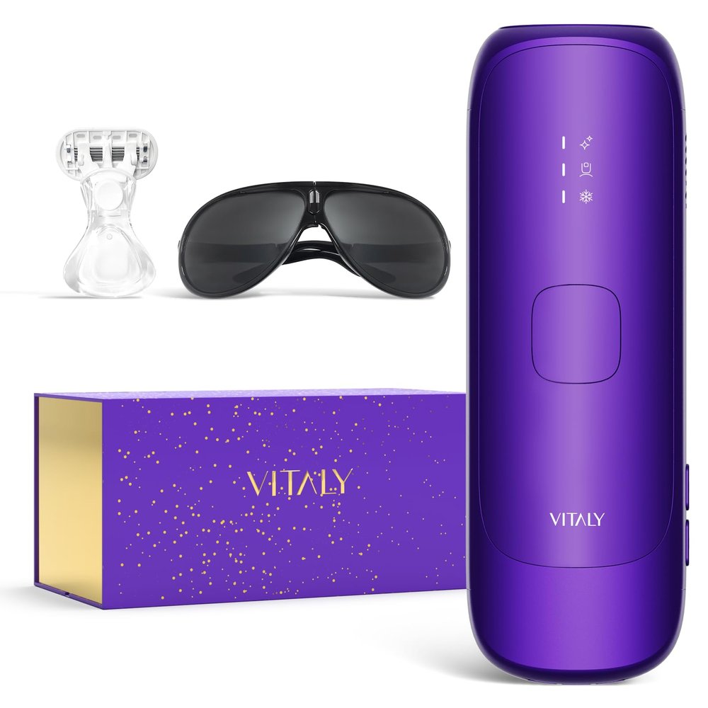 IPL Laser Hair Removal Device For Women: Permanent Hair Removal With Ice-Cooling Care Function, to 999,999 Flashes Nearly Painless & Long-Lasting Results For Fast Full Body, Holiday Gifts Purple