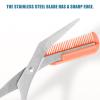 Eyebrow Ra Zors, Eyebrow Trimmer,Eyebrow Scissors With Comb,No-Slip Cutter Eye Brow Ra Zors,Eye Brow Shaper Trimming Scissors Makeup Tool view 3