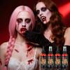 JAYUWE 7 PCS Halloween Fake Blood Spray Makeup Kit - Fake Blood 2.1oz X4 + Coagulated Blood Gel 1.41oz + Soap + Sponge, Washable Blood Paint for Clothes SFX Makeup Vampire Accessories, Dark & Fresh view 4