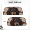 LPSRTWE Leather Pencil Case Cute Zipper Pencil Pouch Aesthetic Pen Bag Dachshund Dog Cosmetic Makeup Bag for Men Women view 2