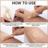CTEAKOP 50 Pcs Castor Oil Belly Button Patch, Castor Oil Patches Belly Button, Pearlescent Film Pack Wrap, Pack for Stomach, Waist, Neck - Beige, Square (6cm+7cm) view 4