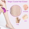 Bleame Hair Eraser, Bleame Crystal Hair Eraser, Reusable Crystal Hair Remover for Men & Women, Magic Painless Exfoliation Hair Removal Tool, Nano Glass Hair Removal Device for Arms Legs Back (Violet) view 3