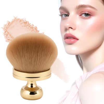 Artificial Hair Large Area Beauty Tools Soft Brush Head Smooth Liquid Foundation Even Makeup Makeup Brush For Beginners.(Gold)