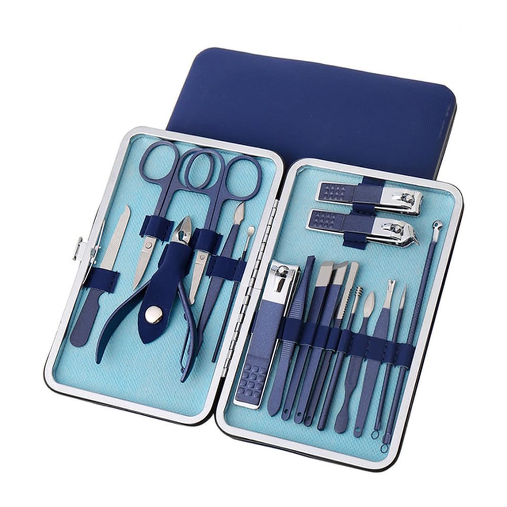 7/10/12/18-Pc Salon Manicure Sets - Stainless Steel Pedicure Tools w/Travel Case | from Basic to Complete Collections,18PCS