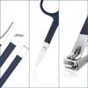 18-Pc Blue Leather Gift Set - Stainless Steel Manicure Tools for Men & Women | Travel-Ready Pedicure Kit,18 Pieces in Set view 3