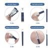 18-Pc Blue Leather Gift Set - Stainless Steel Manicure Tools for Men & Women | Travel-Ready Pedicure Kit,18 Pieces in Set view 4