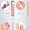 11-Pc Travel Pro Manicure Kit - Stainless Steel Toe Clippers w/Scissors & Tweezers | Compact Case Included,T1 view 2