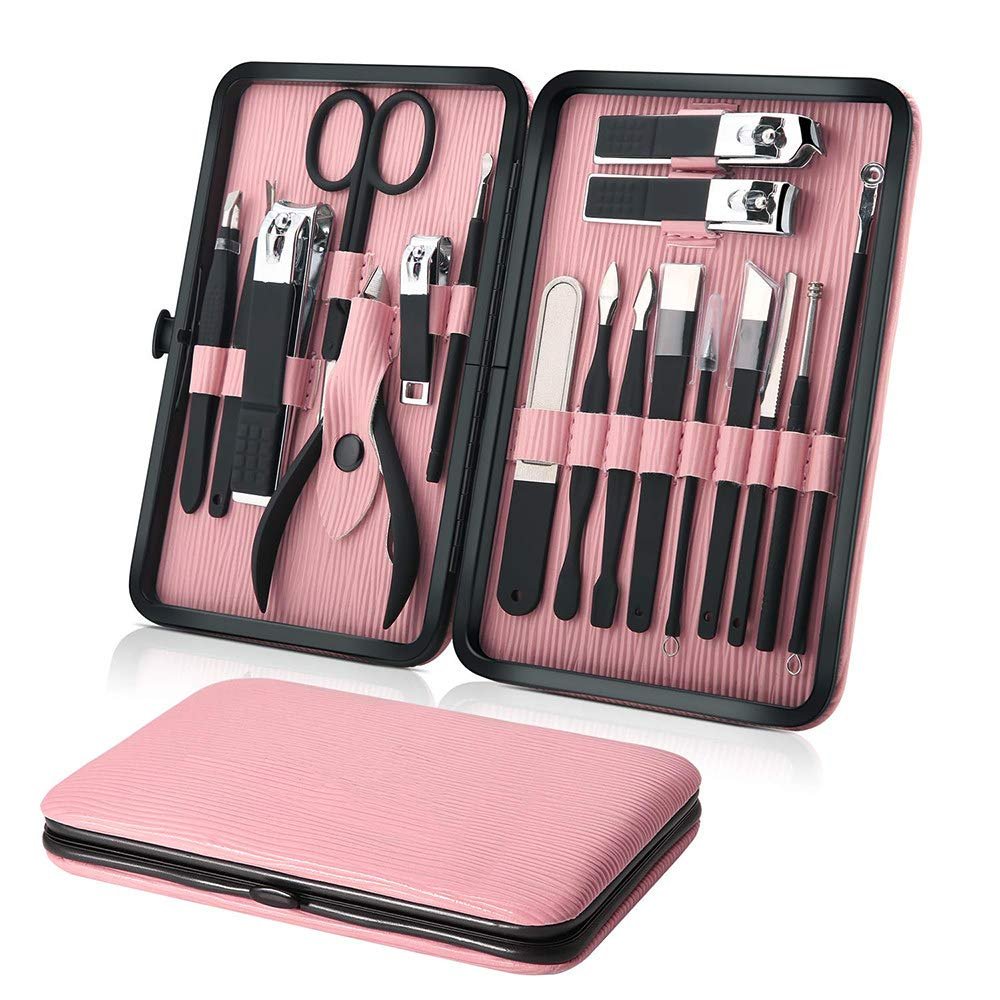 18-in-1 Multifunction Set - Stainless Steel Nail & Eyebrow Tools | Salon-Grade Manicure/Pedicure Care Kit,18 Pieces in Set 01